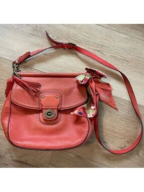 COACH VTG 2011 limited edition New Willis crossbody orange leather 70th